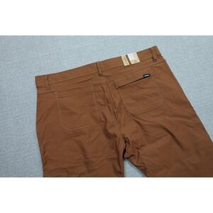 PrAna Stretch Zion Slim Pant II Mens 40x32 Brown Hiking Travel Khakis Outdoor